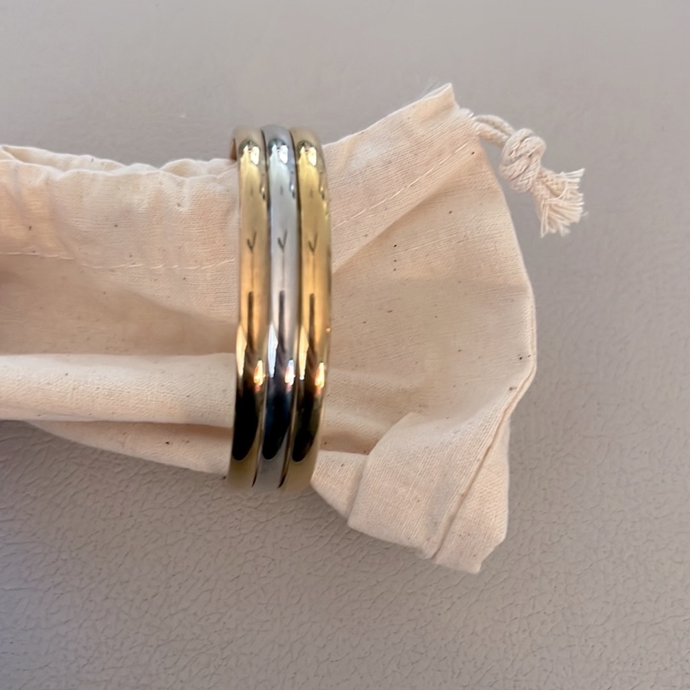 Set of three bangle bracelets